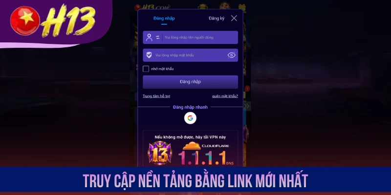 Truy cập nền tảng bằng link mới nhất